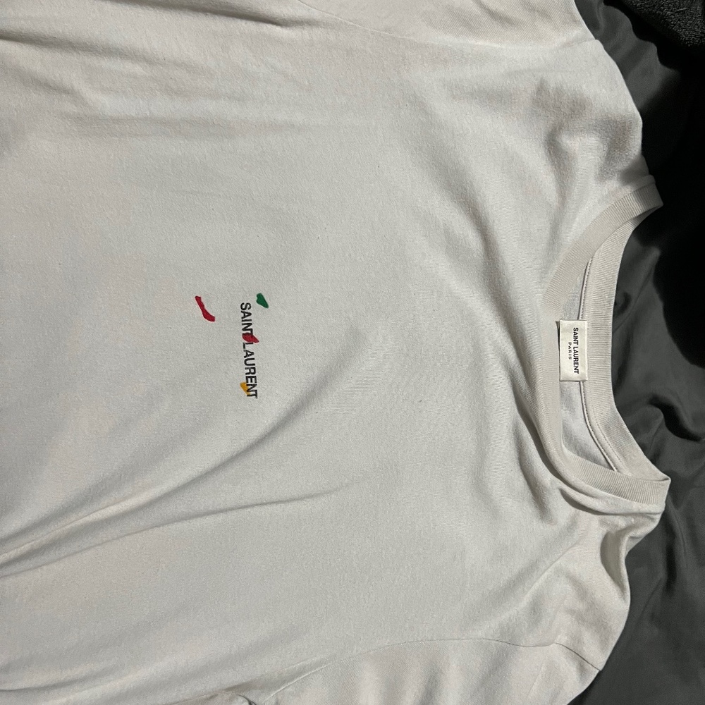 Rive Gauche Organic Cotton Graphic Tee SAINT LAURENT